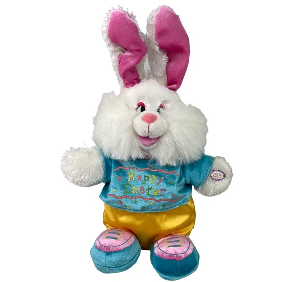 Vintage Easter Bunny Musical Singing Moving Tiptoe Through The Tulips Toe DanDee
